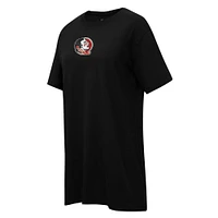 Women's Pro Standard Black Florida State Seminoles Tonal Neutral Mini T-Shirt Dress