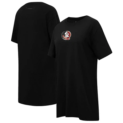 Mini-robe t-shirt Pro Standard pour femmes, noire, Florida State Seminoles, ton sur neutre