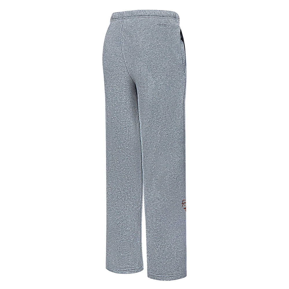Women's Pro Standard Heather Charcoal Florida State Seminoles Tonal Neutral Relaxed Fit Fleece Sweatpants