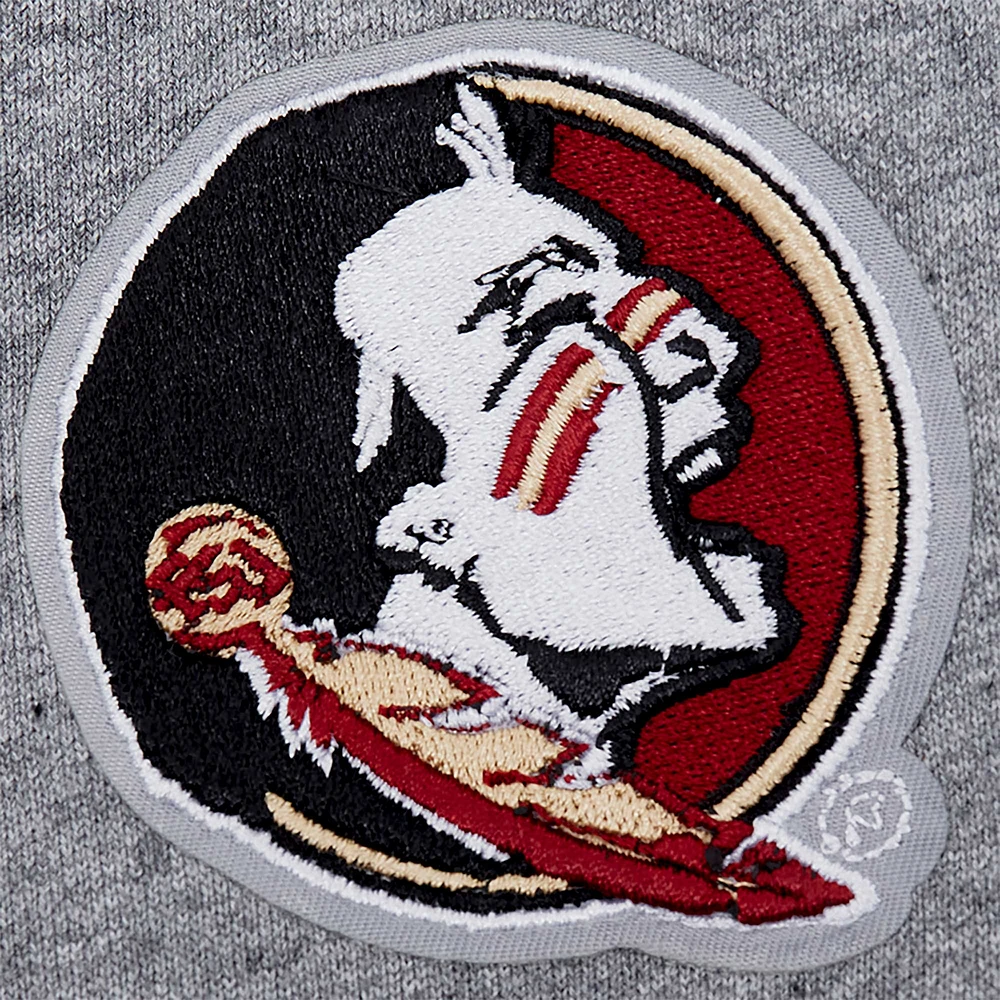 Women's Pro Standard Heather Charcoal Florida State Seminoles Tonal Neutral Relaxed Fit Fleece Sweatpants