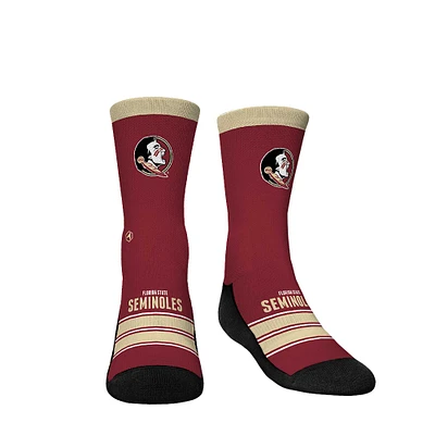 Chaussettes Rock Em pour jeunes - Chaussettes à rayures Gametime Crew des Seminoles de l'État de Floride