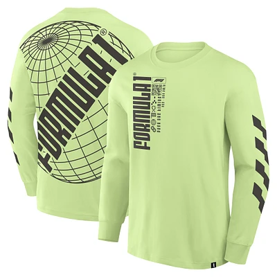 T-shirt à manches longues Quick Response pour homme, vert fluo, Formule 1