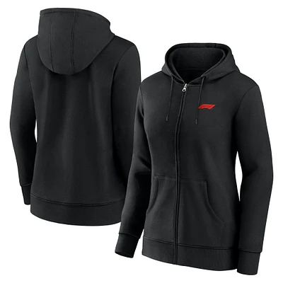 Women's Black Formula 1 Primary Full-Zip Hoodie