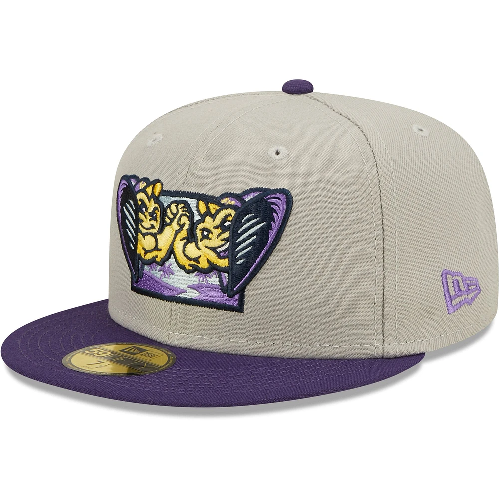 Casquette ajustée 59FIFTY pour homme Fort Myers Mighty Mussels Authentic Collection Team Alternate New Era grise