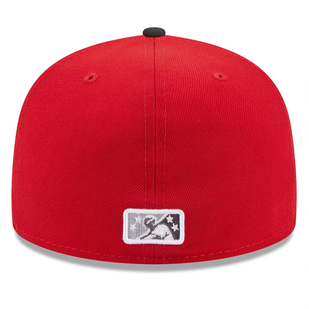 Casquette ajustée 59FIFTY à logo alternatif rouge Fort Wayne TinCaps New Era pour homme