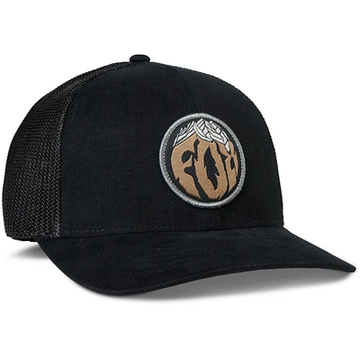 Men's Fox Black Turnout Mesh Flexfit Flex Hat