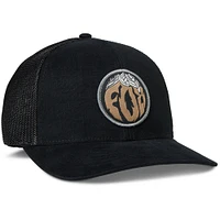 Men's Fox Black Turnout Mesh Flexfit Flex Hat