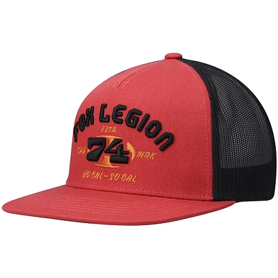 Casquette Fox Red At Bay Trucker Snapback pour homme