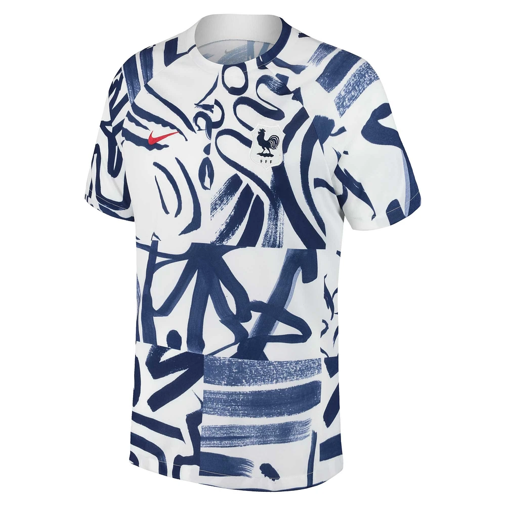 Men's Nike White France Women's National Team 2023 Academy Pro Pre-Match Top
