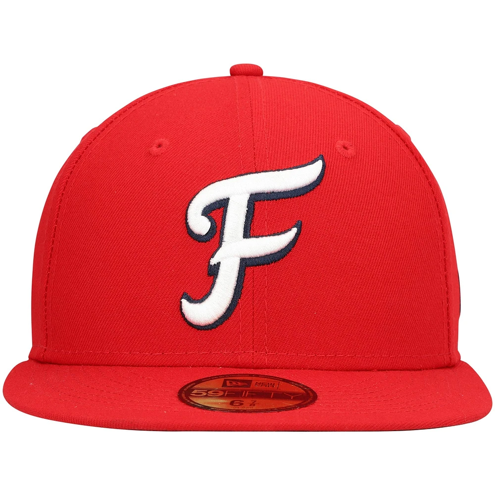 NWE FREDNATS RED HOME MIB AUTHENTIC COLLECTION 59FIFTY HATMENHIC