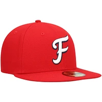 NWE FREDNATS RED HOME MIB AUTHENTIC COLLECTION 59FIFTY HATMENHIC