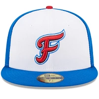 Men's New Era White Fredericksburg Nationals Authentic Collection Alternate Logo 59FIFTY Fitted Hat