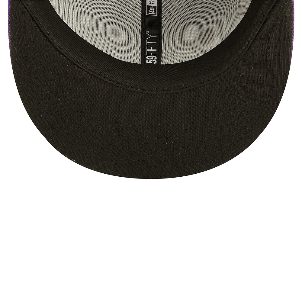 Men's New Era Black/Purple Lowriders De Fresno Copa La Diversion 59FIFTY Fitted Hat