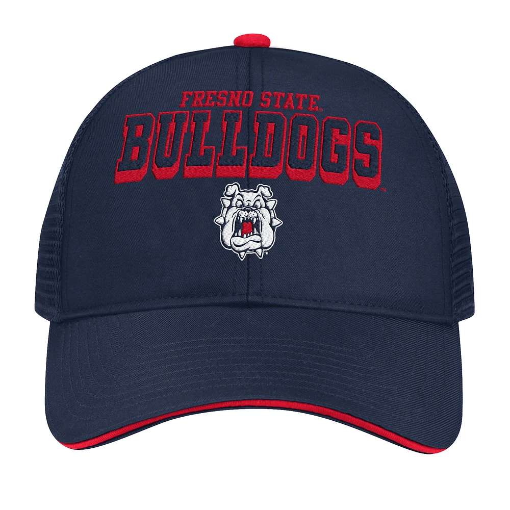 Men's Colosseum Navy Fresno State Bulldogs Wyatt Adjustable Hat