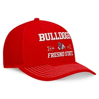 Men's Top of the World Red Fresno State Bulldogs Carson Trucker Adjustable Hat