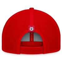 Men's Top of the World Red Fresno State Bulldogs Carson Trucker Adjustable Hat