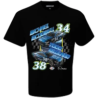 Men's Checkered Flag Sports Black Todd Gilliland & Michael McDowell Quincy Compressor T-Shirt