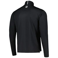Women's FootJoy Black Genesis Invitational Tonal Midlayer Quarter-Zip Jacket