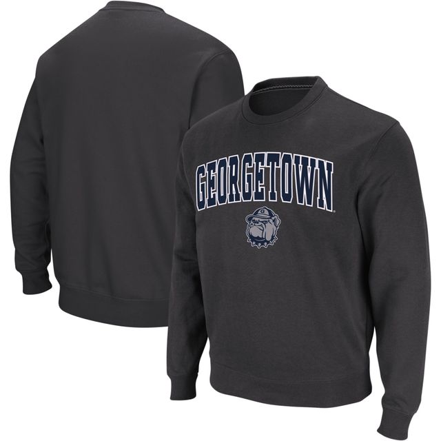 Colosseum Charcoal Georgetown Hoyas Arch & Logo Crew Neck Sweat-shirt pour homme