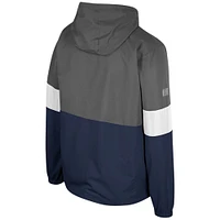 Men's Colosseum Charcoal Georgetown Hoyas Miles Full-Zip Hoodie Jacket