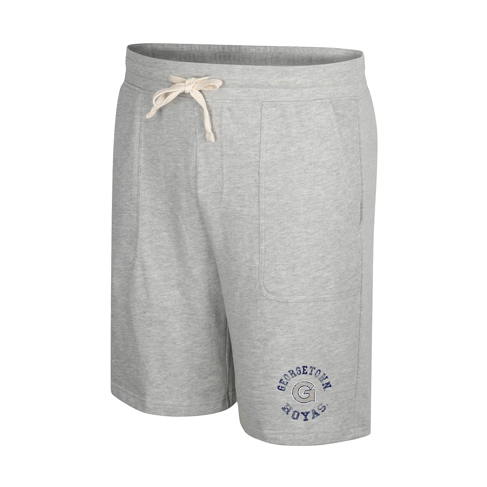 Men's Colosseum Heather Gray Georgetown Hoyas Love To Hear This Terry Shorts