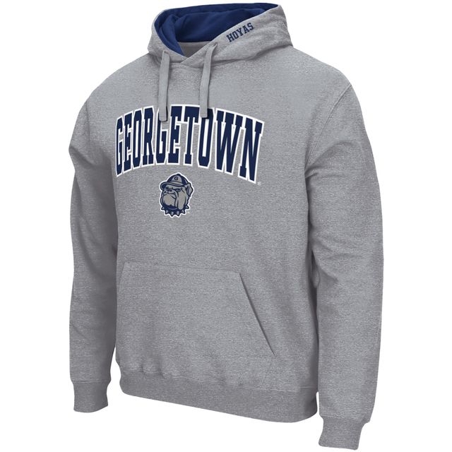 Chandail à capuchon Colosseum Georgetown Hoyas Arch and Logo gris chiné pour hommes