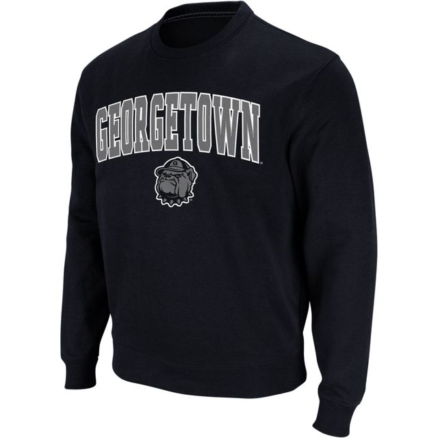 Colosseum Navy Georgetown Hoyas Arch & Logo Sweat à col ras du cou pour homme