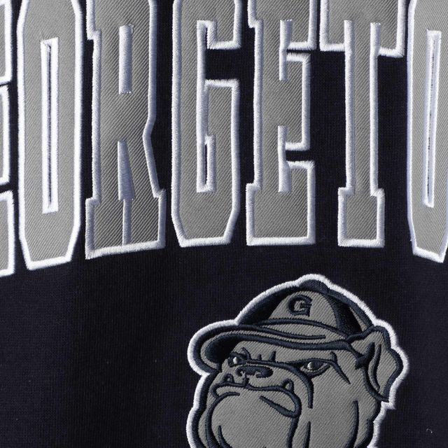 Colosseum Navy Georgetown Hoyas Arch & Logo Sweat à col ras du cou pour homme