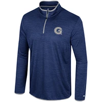 Men's Colosseum Navy Georgetown Hoyas Wright Quarter-Zip Windshirt