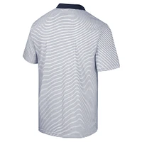Men's Colosseum White Georgetown Hoyas Print Stripe Polo