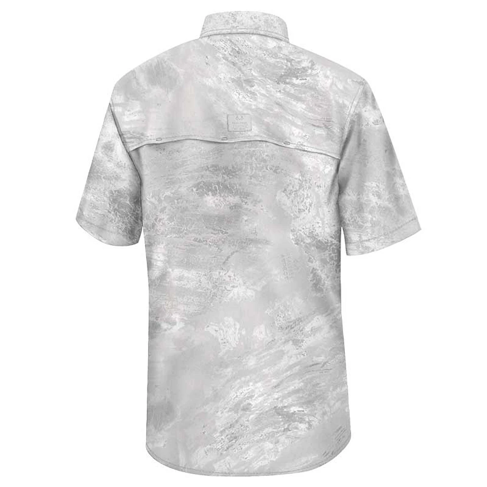 Colosseum White Georgetown Hoyas Realtree Aspect Charter Chemise de pêche à boutons complets pour homme