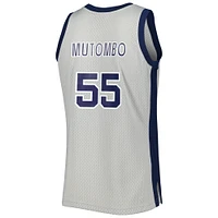 Men's Mitchell & Ness Dikembe Mutombo Gray Georgetown Hoyas 1990/91 Swingman Jersey