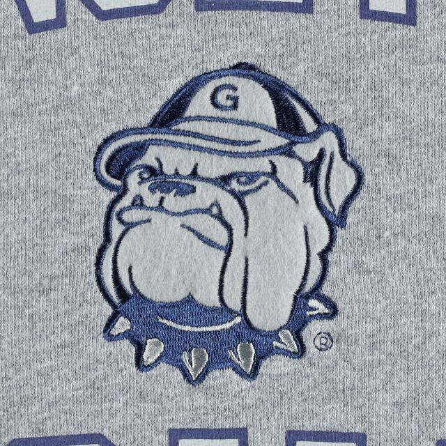 Chandail à capuchon manches courtes Georgetown Hoyas Wordmark Mitchell & Ness pour homme, gris chiné