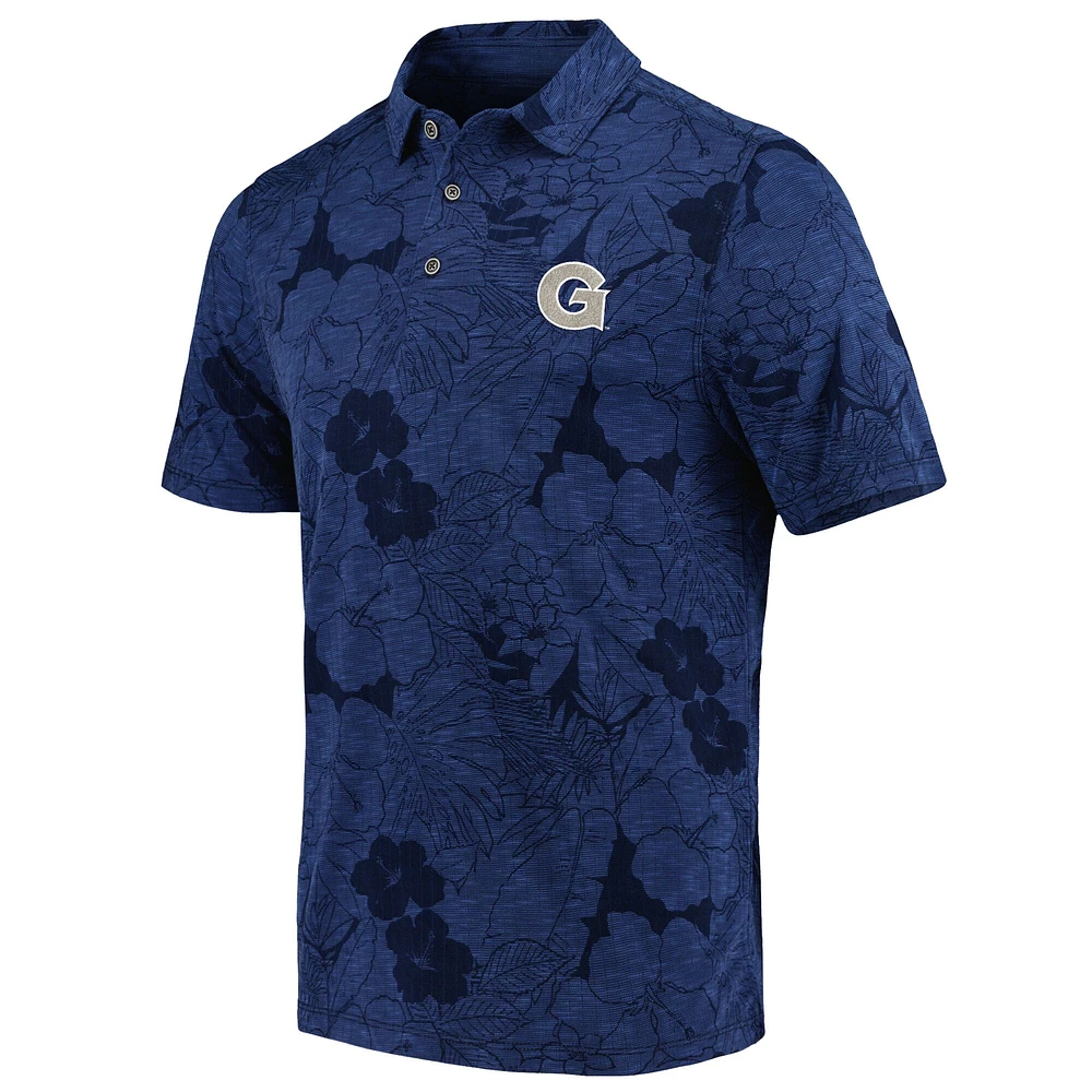 Men's Tommy Bahama  Navy Georgetown Hoyas Miramar Blooms Polo