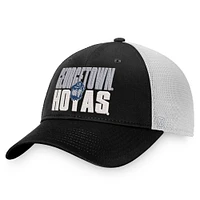 Men's Top of the World Black/White Georgetown Hoyas Stockpile Trucker Snapback Hat