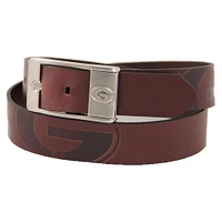 Georgia Bulldogs Brandish Leather Belt - Brown