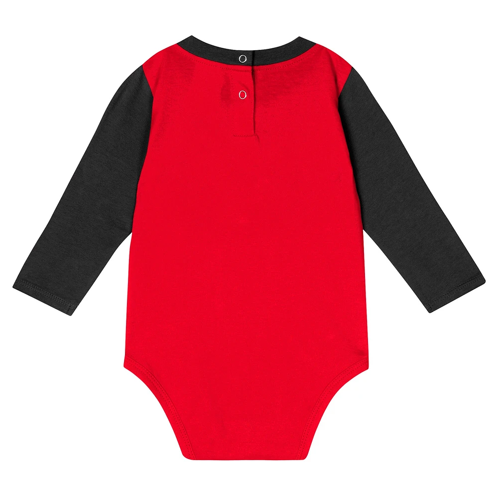 Infant Black Georgia Bulldogs Double Up Long Sleeve Bodysuit & Pant Set