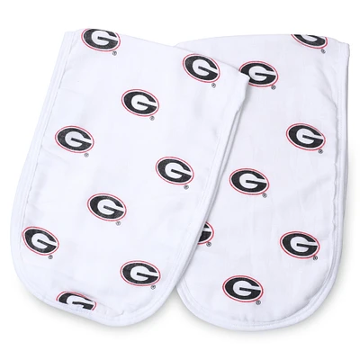 Ensemble de 2 torchons en mousseline pour bébé Three Little Anchors Georgia Bulldogs