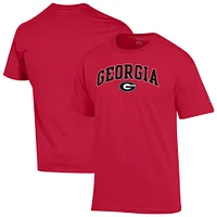 Men's Champion  Red Georgia Bulldogs Arch Over Logo T-Shirt