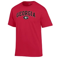 Men's Champion  Red Georgia Bulldogs Arch Over Logo T-Shirt