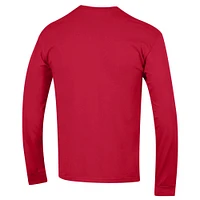 Men's Champion  Red Georgia Bulldogs Basic Arch Long Sleeve T-Shirt