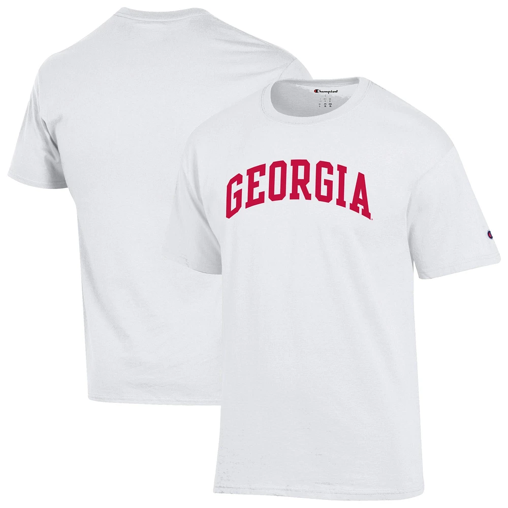 Men's Champion White Georgia Bulldogs Basic Arch T-Shirt