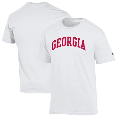 Men's Champion  White Georgia Bulldogs Basic Arch T-Shirt