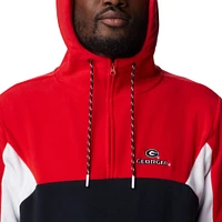 Men's Columbia Black Georgia Bulldogs Lodge Quarter-Zip Hoodie