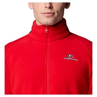 Veste polaire à glissière complète Columbia Red Georgia Bulldogs Flanker IV pour homme