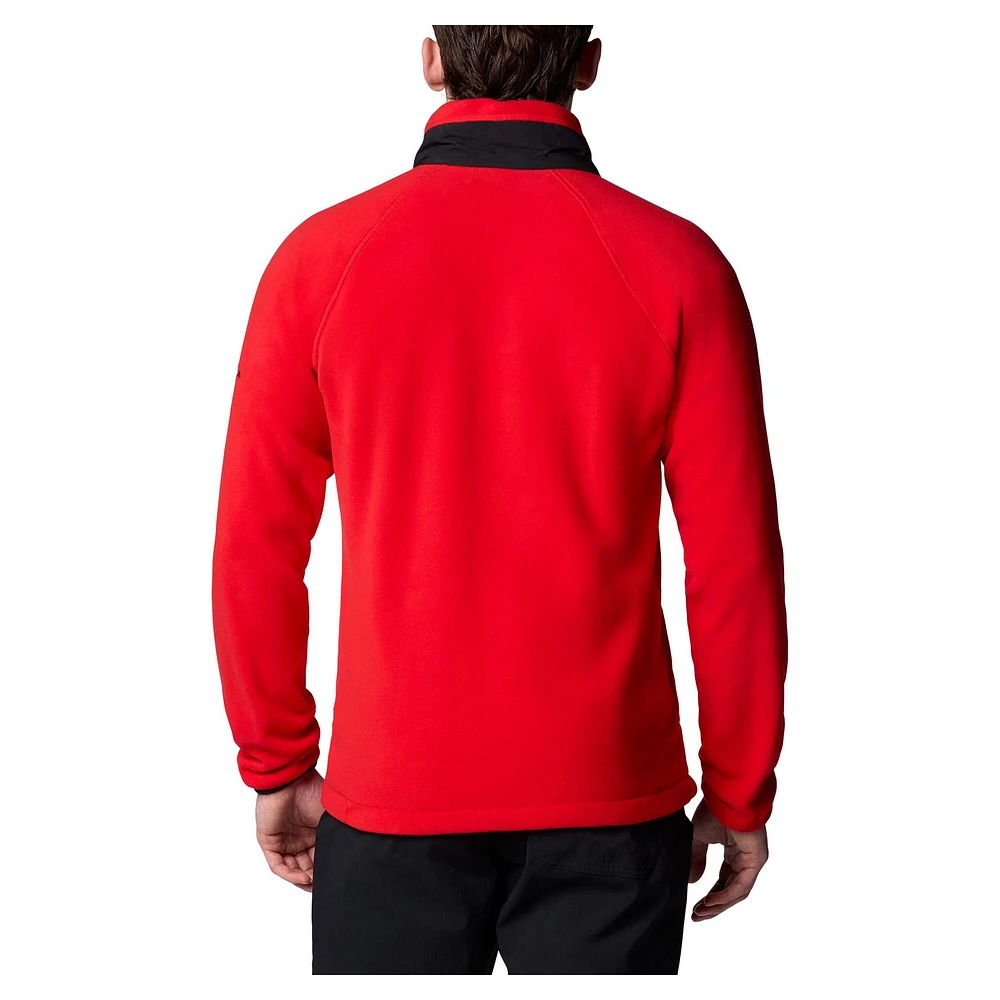 Veste polaire à glissière complète Columbia Red Georgia Bulldogs Flanker IV pour homme