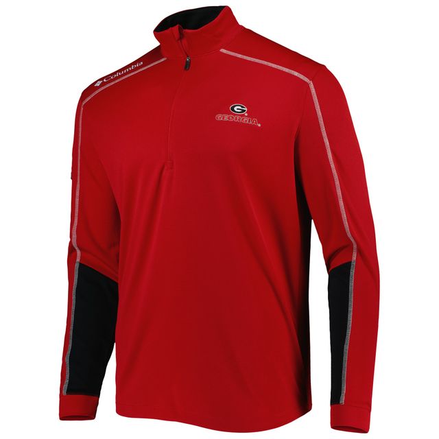 Veste Columbia Red Georgia Bulldogs Shotgun 2.0 Omni-Wick quart-zip pour homme