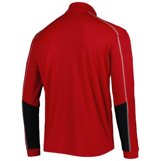Veste Columbia Red Georgia Bulldogs Shotgun 2.0 Omni-Wick quart-zip pour homme