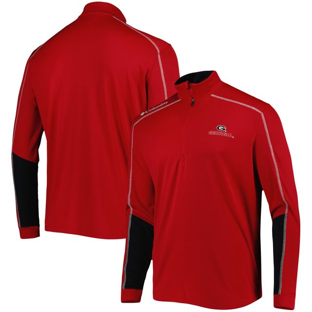 Veste Columbia Red Georgia Bulldogs Shotgun 2.0 Omni-Wick quart-zip pour homme