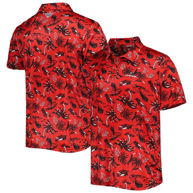 Polo pour homme Columbia Red Georgia Bulldogs Super Terminal Tackle Omni-Shade